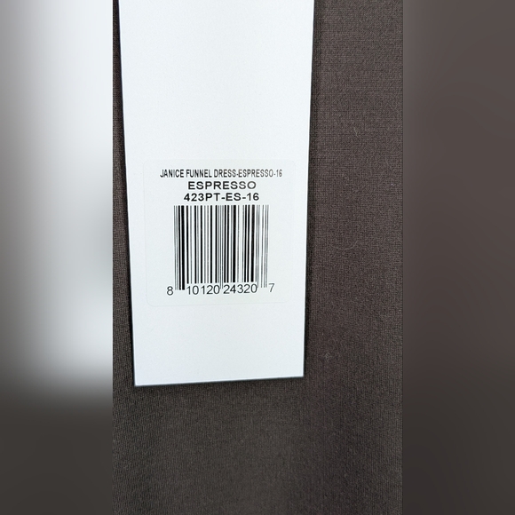 Pari Passu NWT Janice Funnel Dress Espresso Brown Midi 3/4 Sleeve Size D16 - Picture 7 of 12